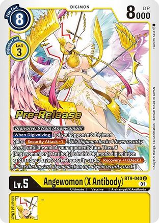 Angewomon (X Antibody) (BT9-040) - X Record Pre-Release Cards Foil
