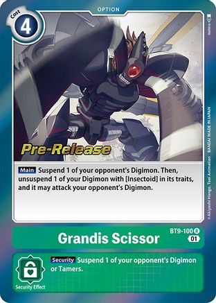 Grandis Scissor (BT9-100) - X Record Pre-Release Cards Foil