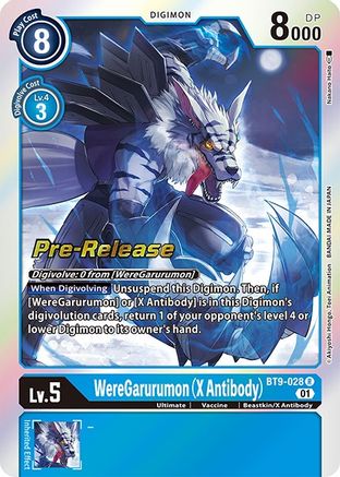 WereGarurumon (X Antibody) (BT9-028) - X Record Pre-Release Cards Foil