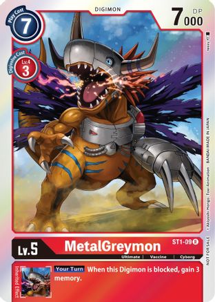 MetalGreymon (Official Tournament Pack Vol. 6) (ST1-09) - Starter Deck 01: Gaia Red Foil