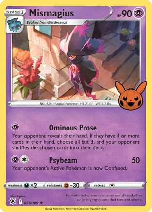 Mismagius 059/189 - Holofoil Trick or Trade BOOster Bundle - Promo