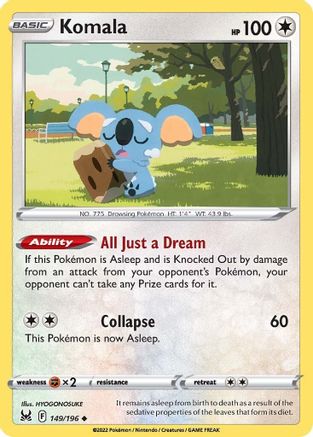 Komala 149/196 SWSH11 Lost Origin - Uncommon