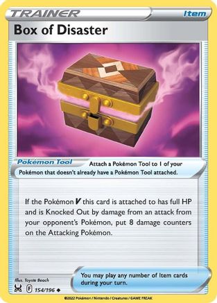 Box of Disaster 154/196 - Reverse Holofoil SWSH11 Lost Origin - Uncommon