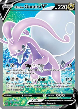 Hisuian Goodra V (Full Art) 187/196 - Holofoil SWSH11 Lost Origin - Ultra Rare