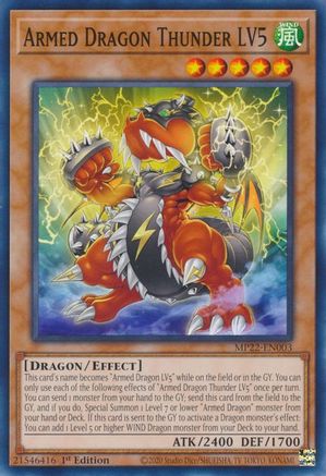 Armed Dragon Thunder LV5 (MP22-EN003) - 2022 Tin of the Pharaoh's Gods 1st Edition