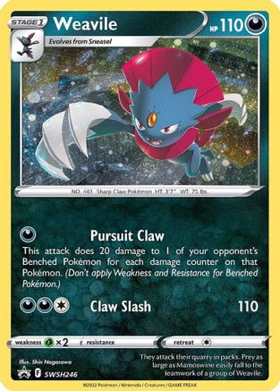 Weavile SWSH246 - Holofoil SWSH Sword & Shield Promo Cards - Promo