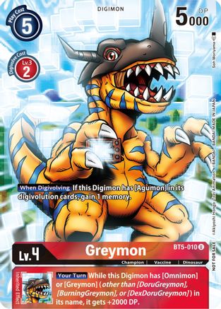 Greymon (25th Special Memorial Pack) (BT5-010) - Battle of Omni Foil