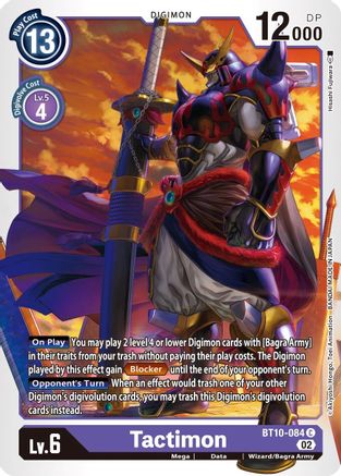 Tactimon (BT10-084) - Xros Encounter