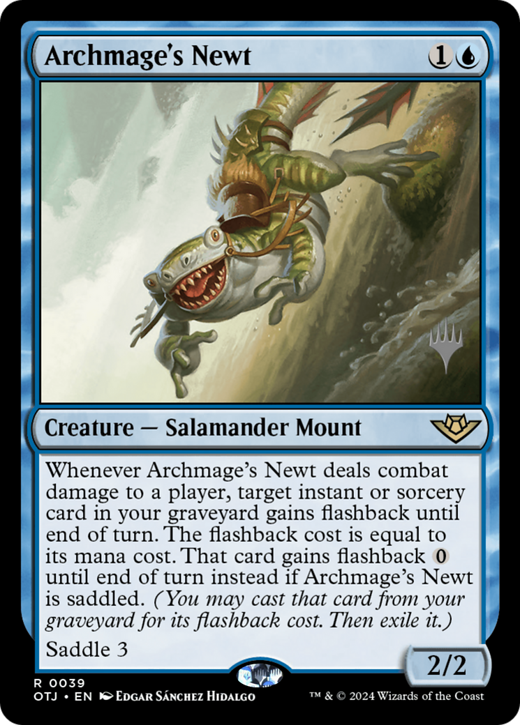Archmage's Newt (PPOTJ-39P) - Outlaws of Thunder Junction Promos Foil