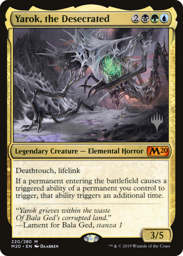 Yarok, the Desecrated (PPM20-220P) - Core Set 2020 Promos