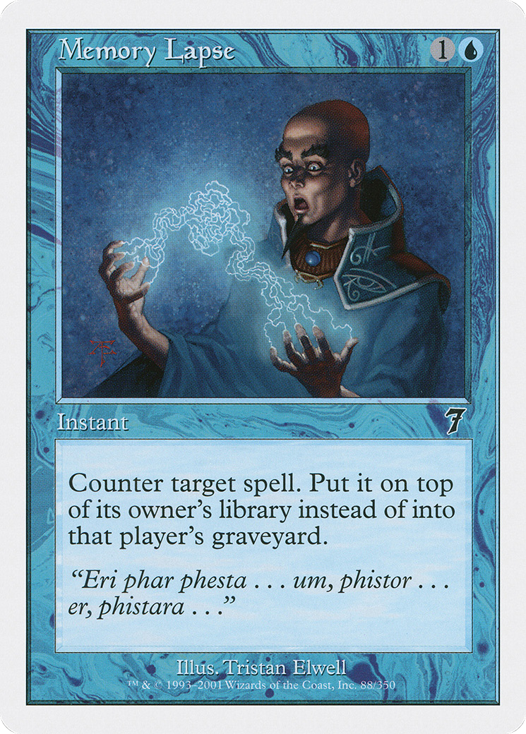Memory Lapse (7ED-088) - Seventh Edition