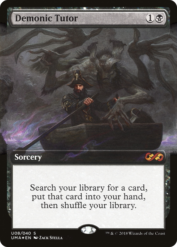 Demonic Tutor (UMA:BT-0U8) - Ultimate Box Topper: (Extended Art) Foil