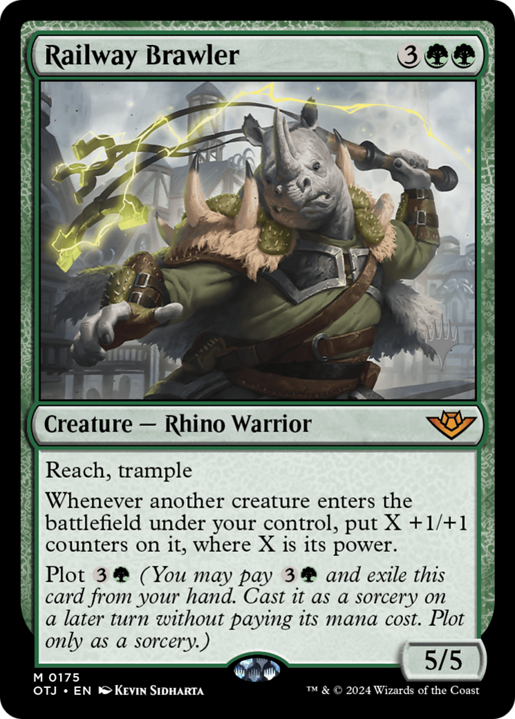 Railway Brawler (PPOTJ-175P) - Outlaws of Thunder Junction Promos