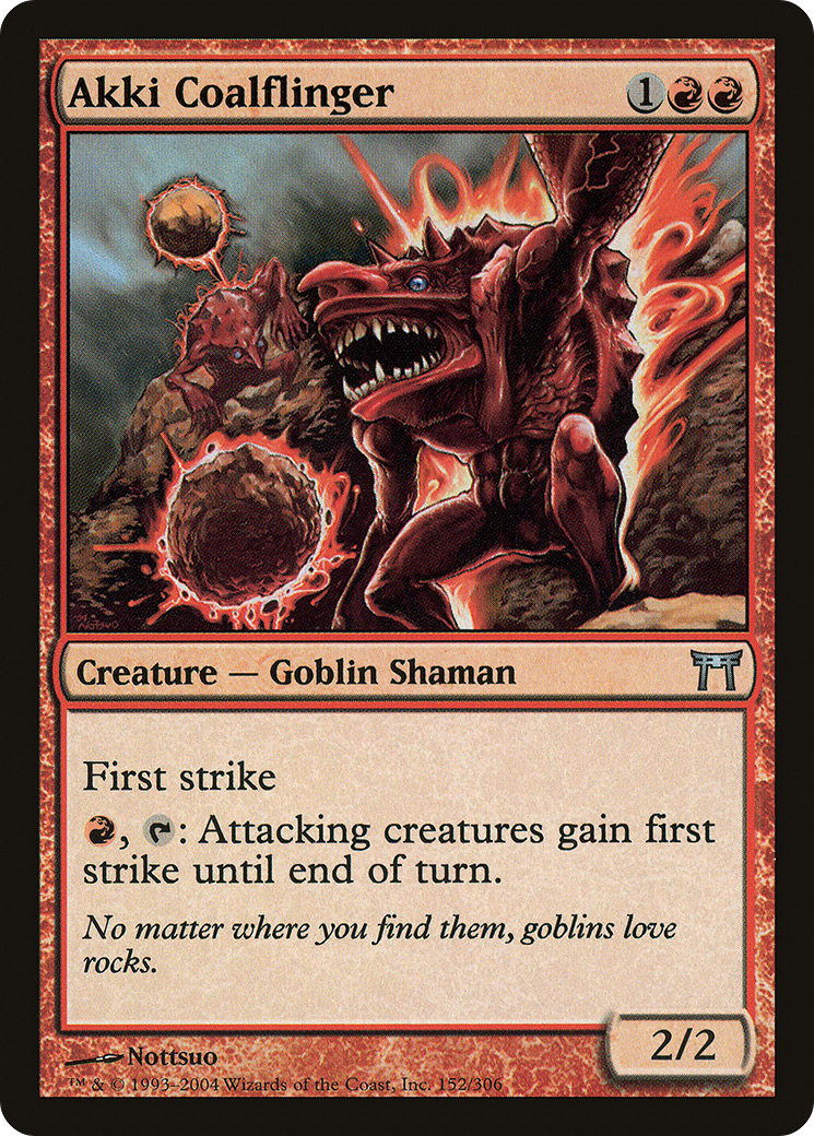 Akki Coalflinger (CHK-152) - Champions of Kamigawa Foil