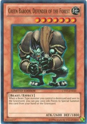 Green Baboon, Defender of the Forest (CT07-EN010) - 2010 Collectors Tins Limited