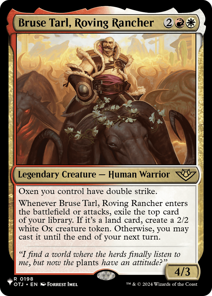 Bruse Tarl, Roving Rancher (OTJ) (LIST-198) - The List Reprints