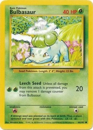 Bulbasaur 044/102 Base Set - Common