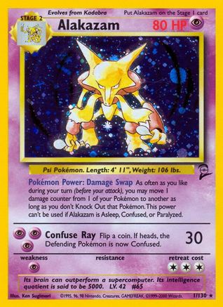 Alakazam 001/130 - Holofoil Base Set 2 - Holo Rare