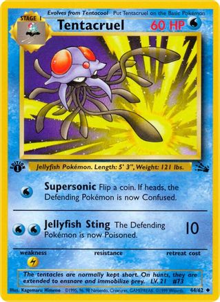 Tentacruel 044/62 - Unlimited Fossil - Uncommon
