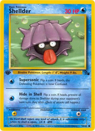 Shellder 054/62 - Unlimited Fossil - Common