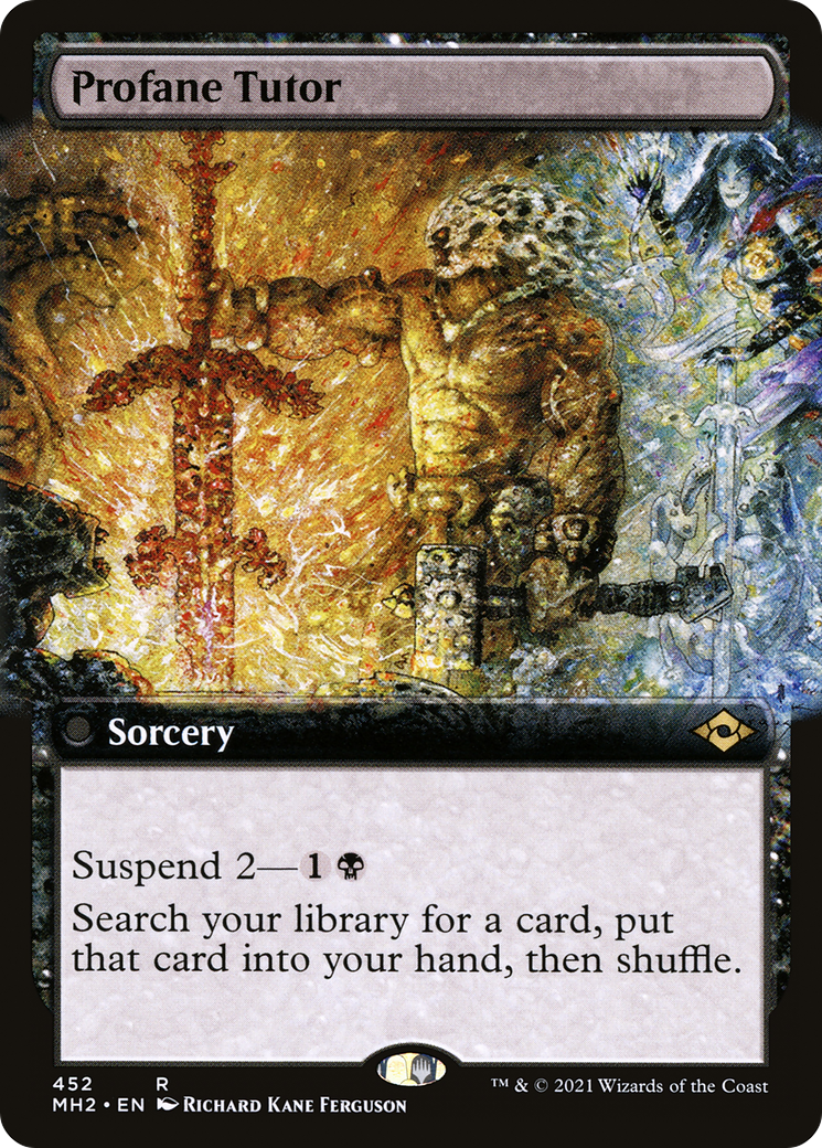 Profane Tutor (MH2-452) - Modern Horizons 2: (Extended Art) Foil