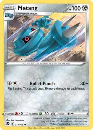 Metang 118/195 SWSH12 Silver Tempest - Uncommon
