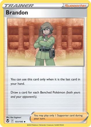 Brandon 151/195 - Reverse Holofoil SWSH12 Silver Tempest - Uncommon