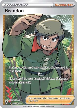 Brandon (Full Art) 188/195 - Holofoil SWSH12 Silver Tempest - Ultra Rare