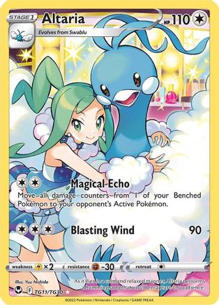 Altaria TG11/TG30 - Holofoil SWSH12 Silver Tempest Trainer Gallery - Ultra Rare