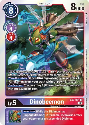Dinobeemon (Box Topper) (EX3-061) - Draconic Roar Foil