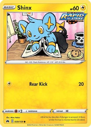 Shinx (39) 039/159 - Reverse Holofoil Crown Zenith - Common