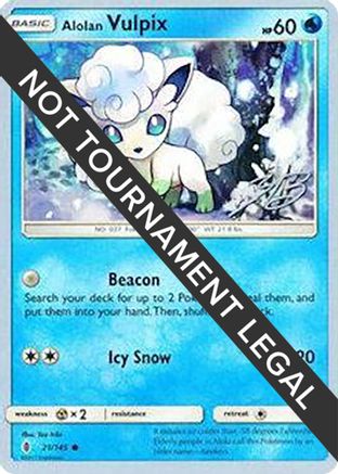 Alolan Vulpix - 2017 (Zachary Bokhari) 021 World Championship Decks - Common