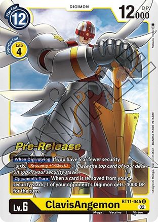 ClavisAngemon (BT11-045) - Dimensional Phase Pre-Release Cards Foil