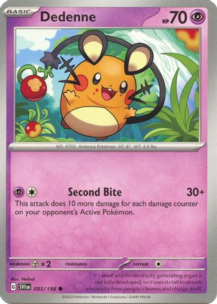 Dedenne 095/198 - Reverse Holofoil SV01 Scarlet & Violet Base Set - Common