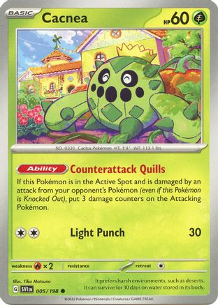 Cacnea 005/198 SV01 Scarlet & Violet Base Set - Common