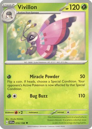 Vivillon 010/198 SV01 Scarlet & Violet Base Set - Uncommon