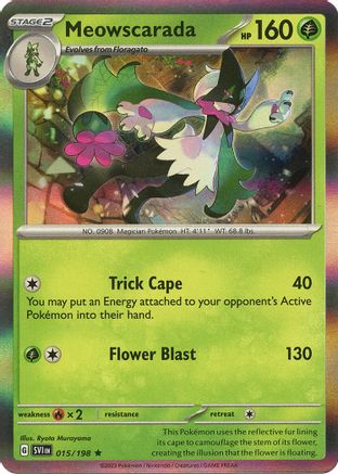 Meowscarada 015/198 - Holofoil SV01 Scarlet & Violet Base Set - Rare