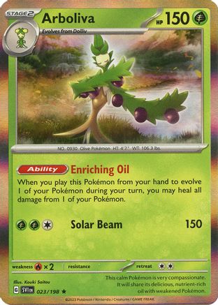 Arboliva 023/198 - Reverse Holofoil SV01 Scarlet & Violet Base Set - Rare