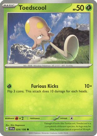 Toedscool 024/198 - Reverse Holofoil SV01 Scarlet & Violet Base Set - Common