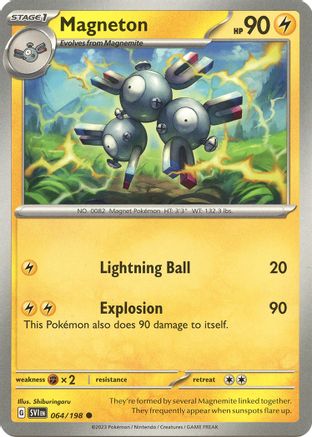Magneton 064/198 - Reverse Holofoil SV01 Scarlet & Violet Base Set - Common