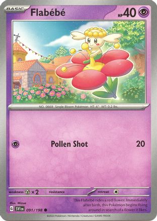 Flabebe 091/198 SV01 Scarlet & Violet Base Set - Common