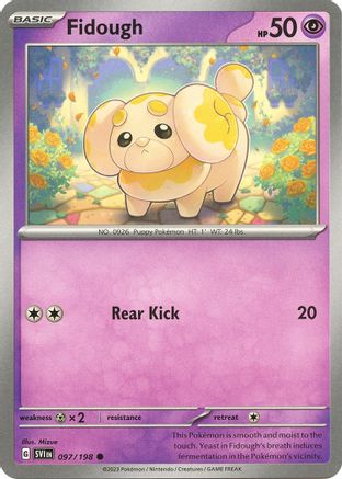 Fidough 097/198 - Reverse Holofoil SV01 Scarlet & Violet Base Set - Common