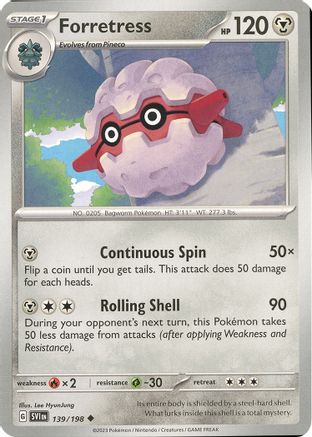 Forretress 139/198 SV01 Scarlet & Violet Base Set - Uncommon