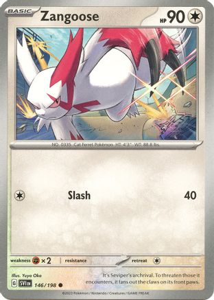 Zangoose 146/198 - Reverse Holofoil SV01 Scarlet & Violet Base Set - Common