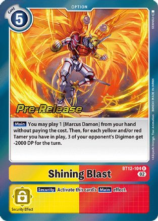 Shining Blast (BT12-104) - Across Time Pre-Release Cards Foil
