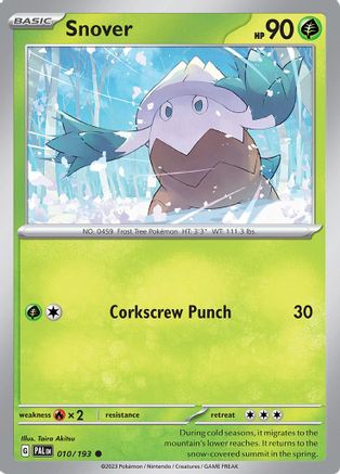 Snover 010/193 - Reverse Holofoil SV02 Paldea Evolved - Common