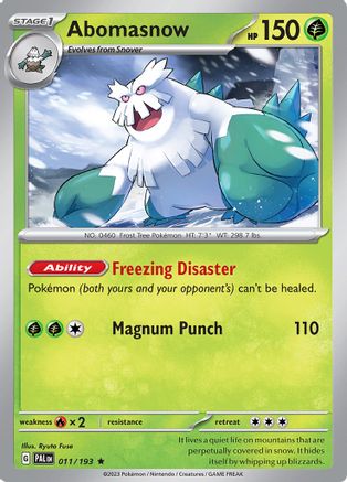 Abomasnow 011/193 - Holofoil SV02 Paldea Evolved - Rare