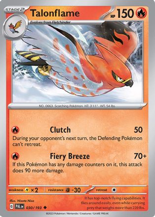 Talonflame 030/193 SV02 Paldea Evolved - Uncommon