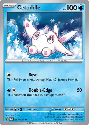 Cetoddle 054/193 - Reverse Holofoil SV02 Paldea Evolved - Common
