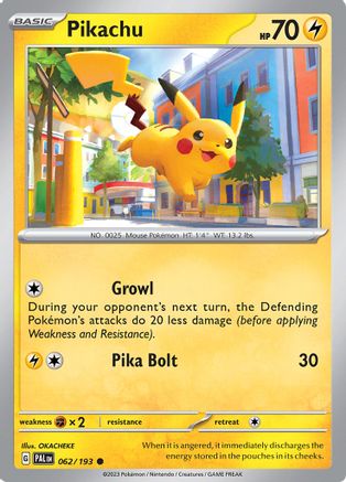 Pikachu 062/193 - Reverse Holofoil SV02 Paldea Evolved - Common
